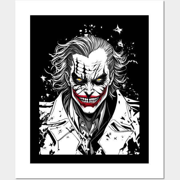 Mirthful Madness: A Joker Sketch Wall Art by SkullTroops